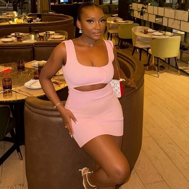 Sweetheart Cut-Out Mini Dress