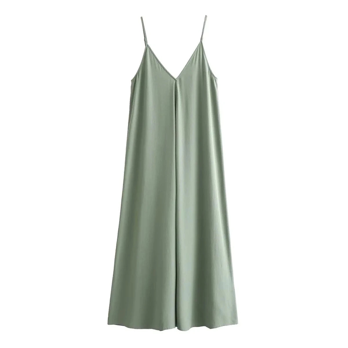 Elegant V-Neck Maxi Slip Dress