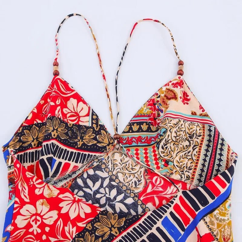 Artisanal Patchwork Midi Dress