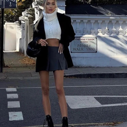 Pleated Tailored Skort