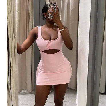 Sweetheart Cut-Out Mini Dress
