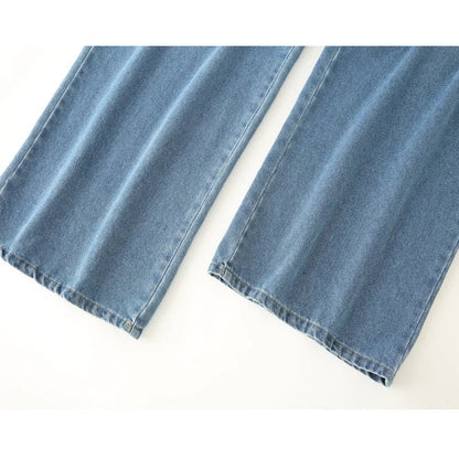 Asymmetric High-Waist Wide Jeans