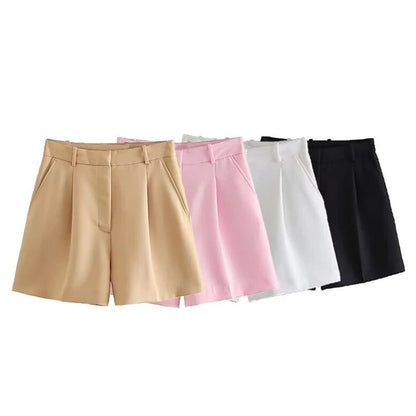 Tailored High-Waist Shorts