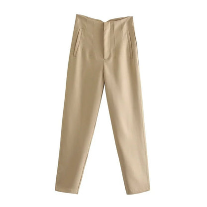 Architectural High-Rise Pencil Trousers