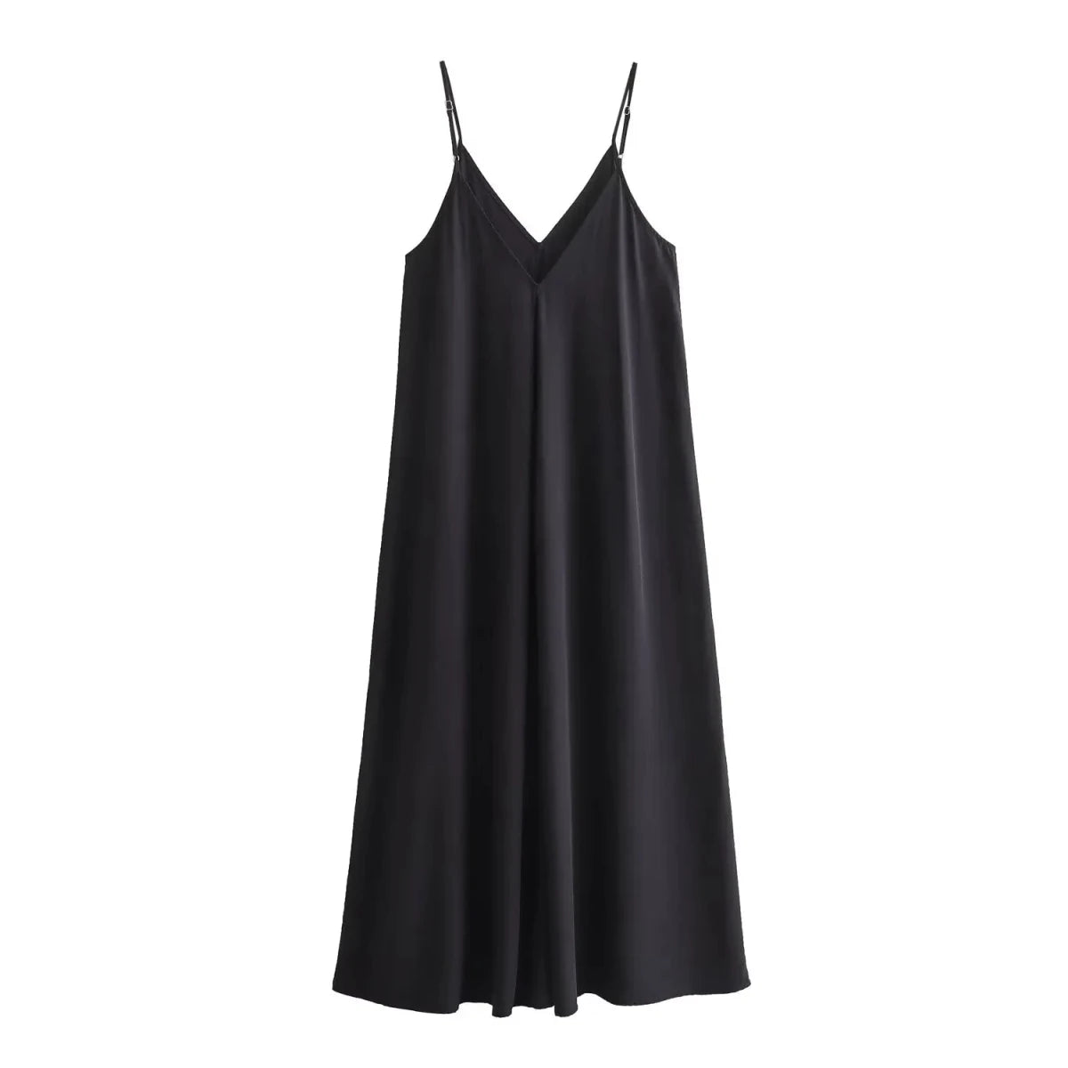 Elegant V-Neck Maxi Slip Dress