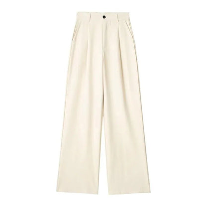 Pleated Floor-Length Trousers