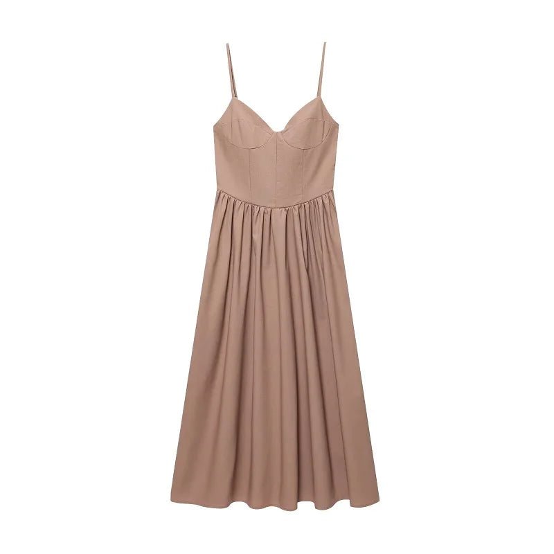 Lustrous Sweetheart Midi Dress