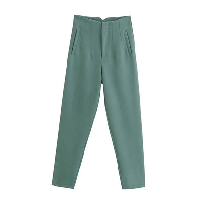 Architectural High-Rise Pencil Trousers
