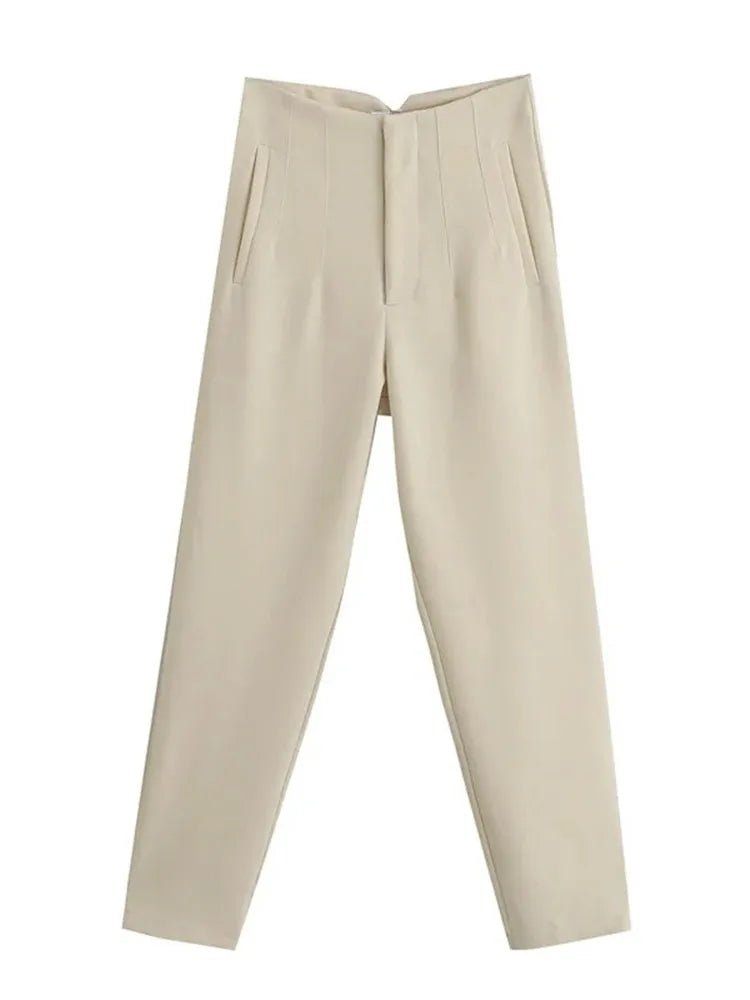 Architectural High-Rise Pencil Trousers