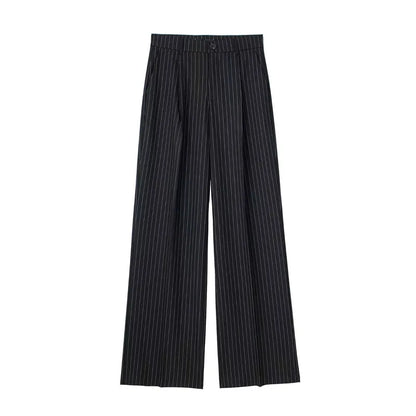 Pleated Floor-Length Trousers