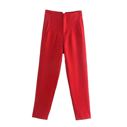 Architectural High-Rise Pencil Trousers