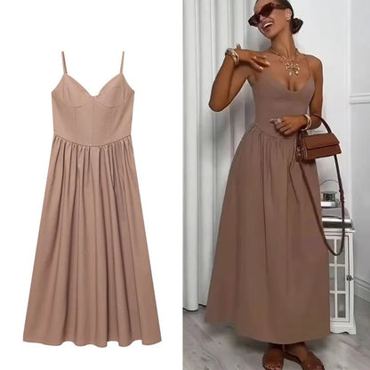 Lustrous Sweetheart Midi Dress