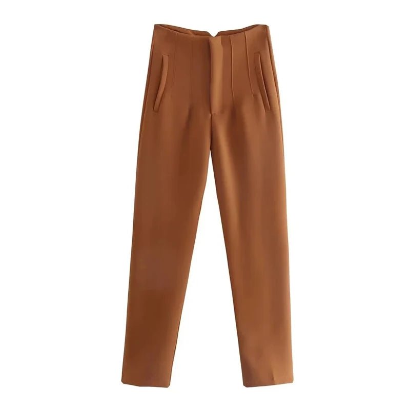 Architectural High-Rise Pencil Trousers