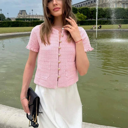 Textured Knit Button-Up Cardigan