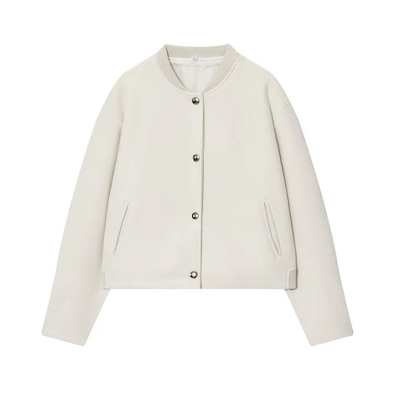 Architectural Rib-Trim Bomber Jacket