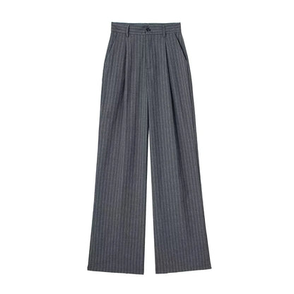 Pleated Floor-Length Trousers
