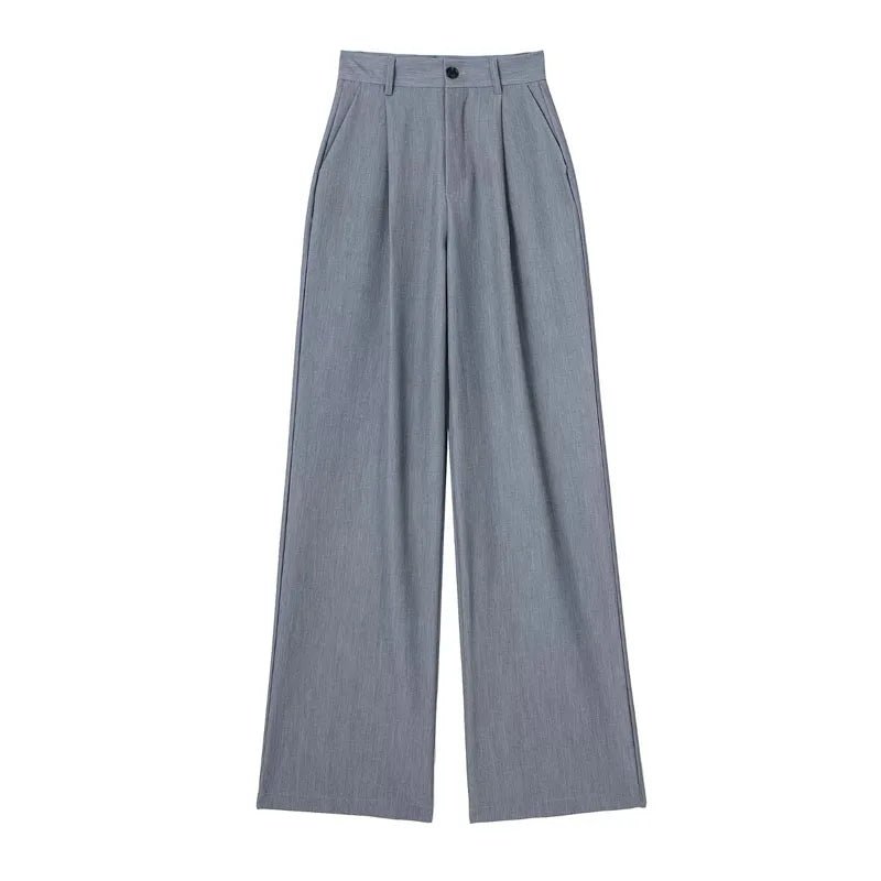 Pleated Floor-Length Trousers