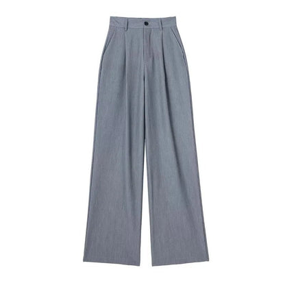 Pleated Floor-Length Trousers