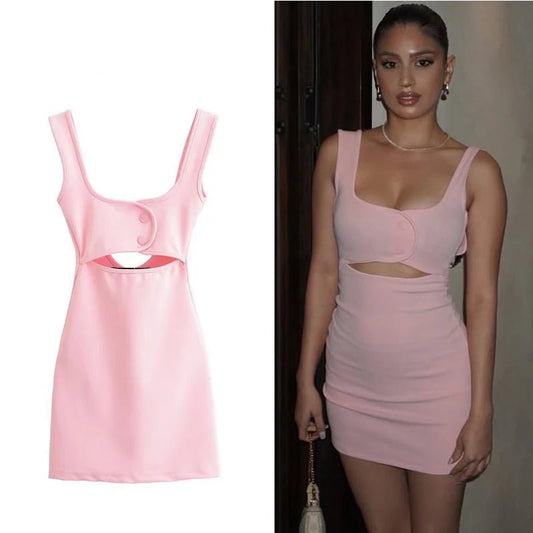 Sweetheart Cut-Out Mini Dress
