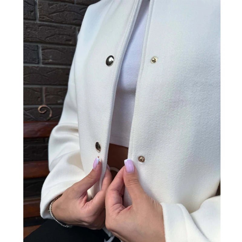 Architectural Rib-Trim Bomber Jacket