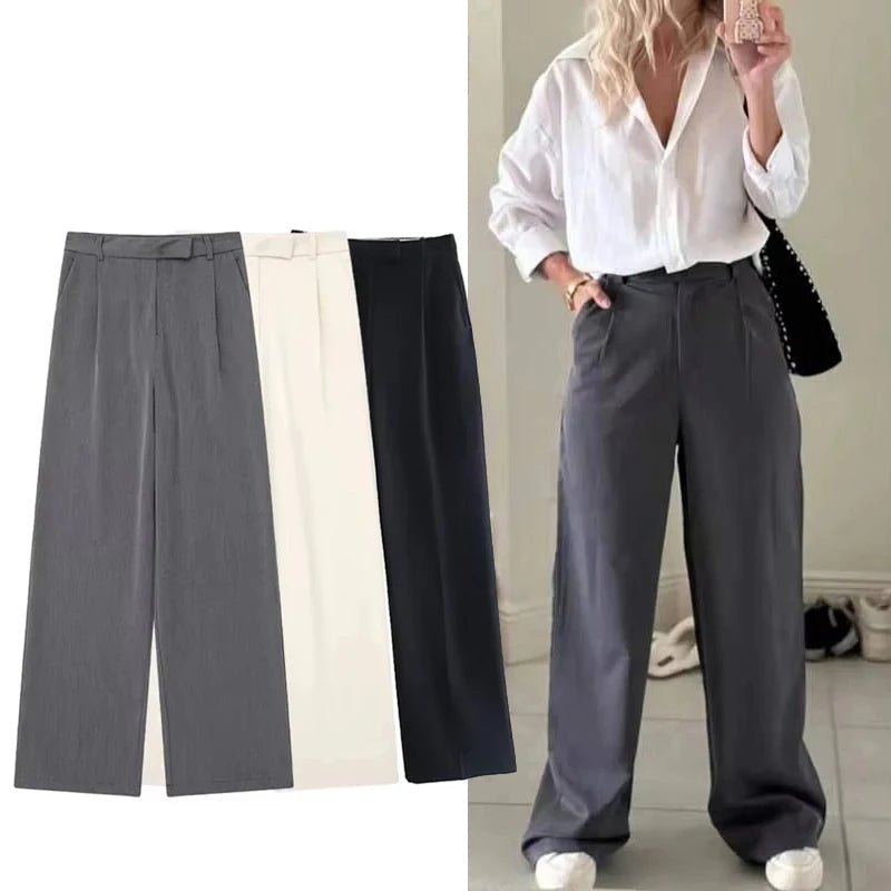 Architectural High-Waist Wide Trousers