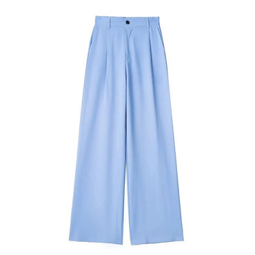 Pleated Floor-Length Trousers
